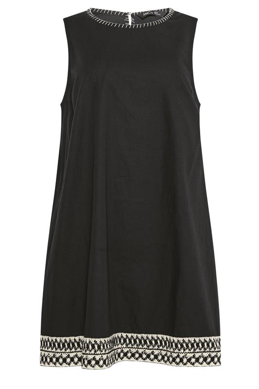 M&Co Black Contrast Trim Cotton Shift Dress | M&Co 6