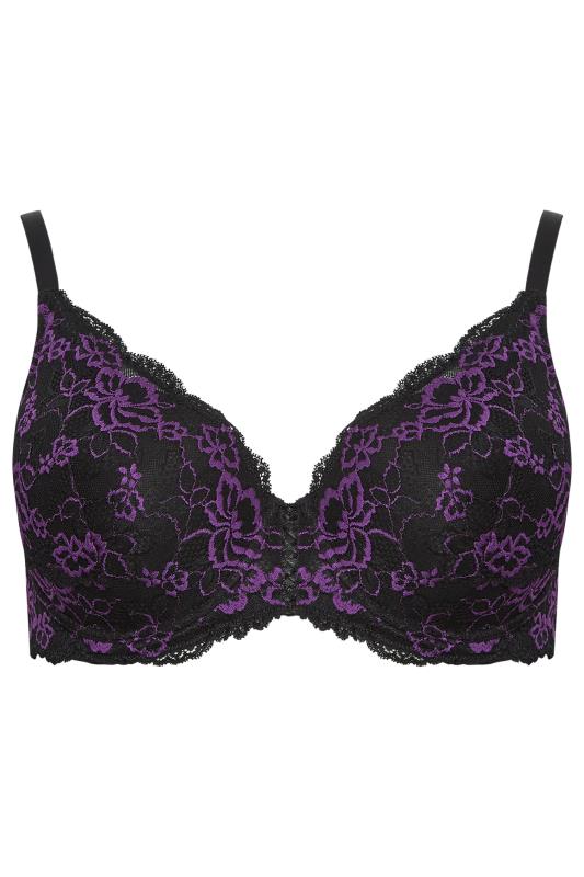 Ph Up Bras For Women Pl Size Lace Bralettes With Underwire Soft Floral Everyday Lingerie Black P 137742011