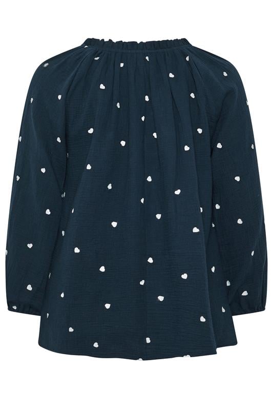 YOURS Plus Size Navy Blue Blouse | Yours Clothing 6