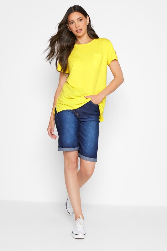 Tall Women's LTS Bright Yellow Short Sleeve Pocket T-Shirt | Long Tall Sally 2