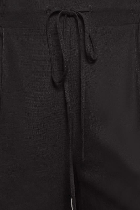 YOURS Plus Size Black Linen Look Culottes | Yours Clothing 4