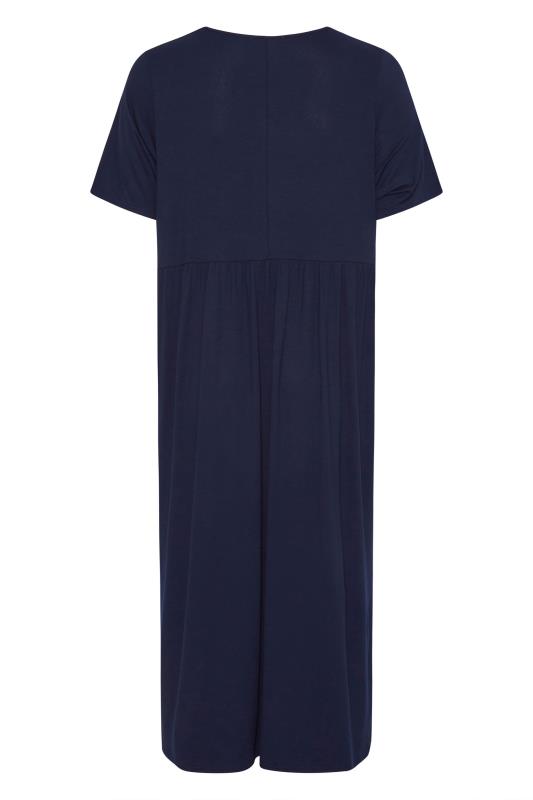 LIMITED COLLECTION Curve Navy Throw On Maxi Dress_BK.jpg