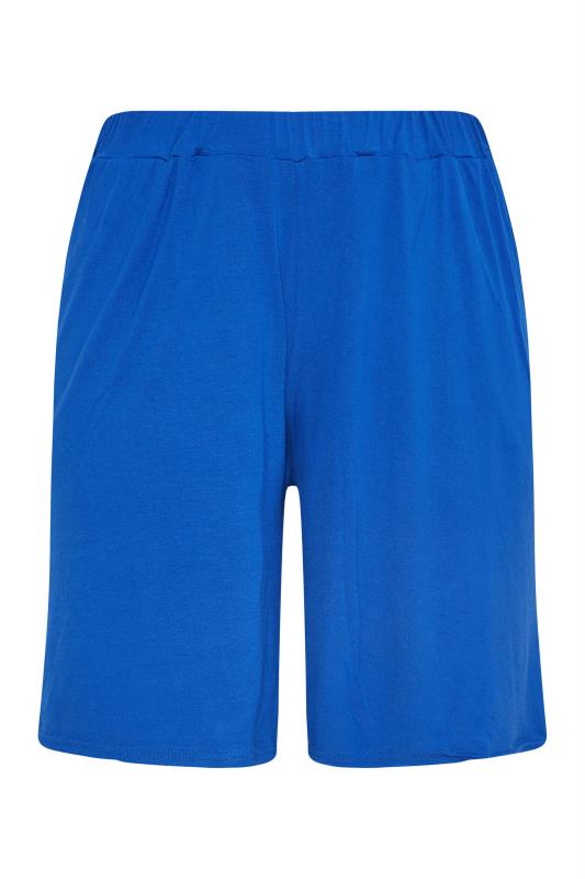 Curve Cobalt Blue Pull On Jersey Shorts_X.jpg