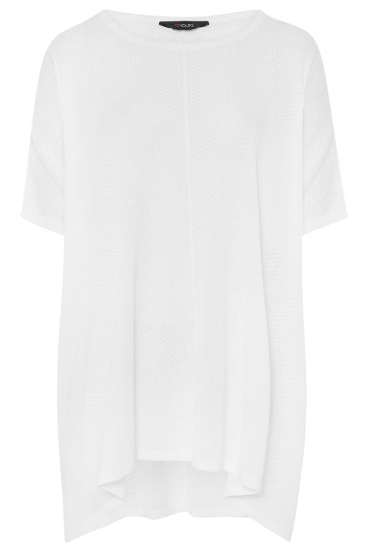 Plus Size Curve White Oversized Boxy Jumper | Yours Clothing 4