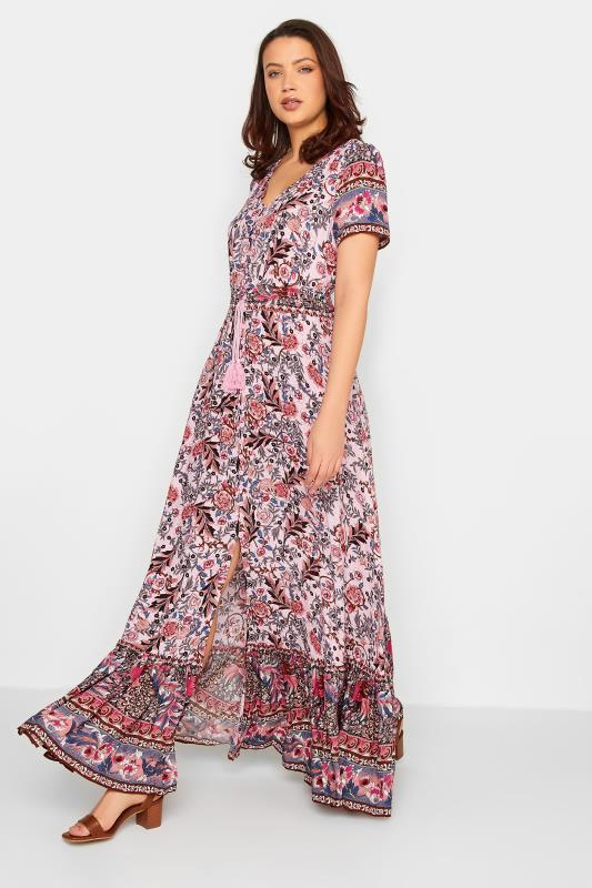 LTS Tall Women's Pink Paisley Print Maxi Dress | Long Tall Sally 2