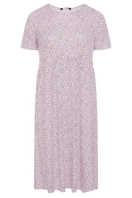 LIMITED COLLECTION Plus Size Lilac Purple Ditsy Floral Midaxi Dress | Yours Clothing 6
