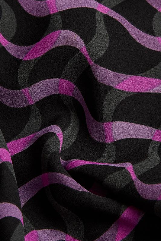 Evans Black & Purple Swirl Print Shirt Dress 7