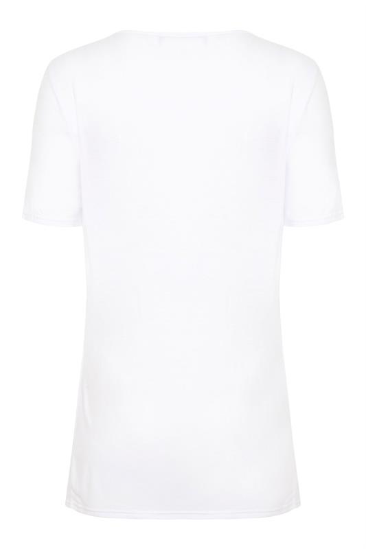 LTS Tall White 'The Future Is Female' Rainbow Slogan T-Shirt_BK.jpg