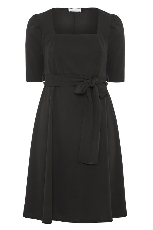 YOURS LONDON Plus Size Black Square Neck Midi Dress | Yours Clothing 6