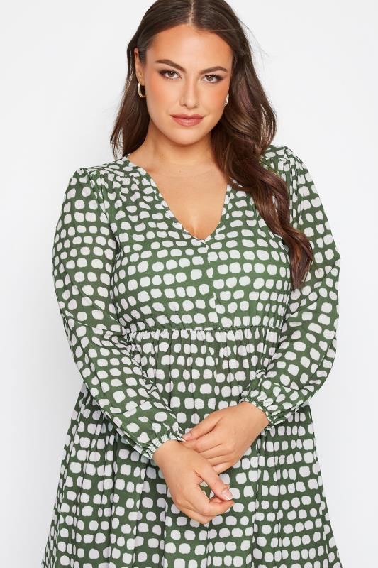 YOURS LONDON Green Pebble Print Tunic Top | Yours Clothing 4