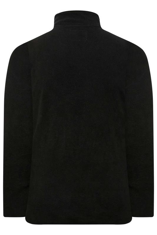 BadRhino big & Tall Black & Grey Quarter Zip Fleece Sweatshirt 2