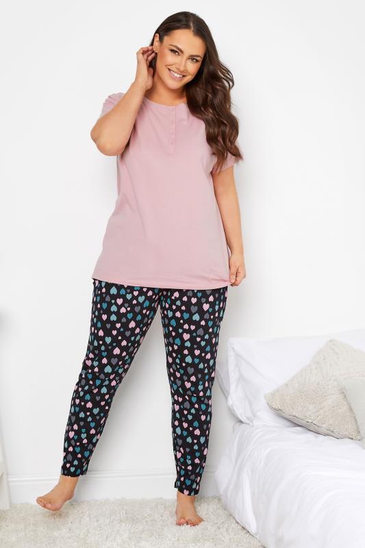 YOURS Plus Size Pink Scoop Placket Pyjama Top | Yours Clothing 6