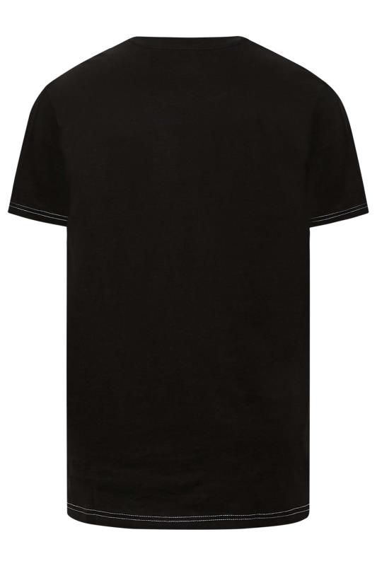 KAM Big & Tall Black Santa Skull Print T-Shirt 4