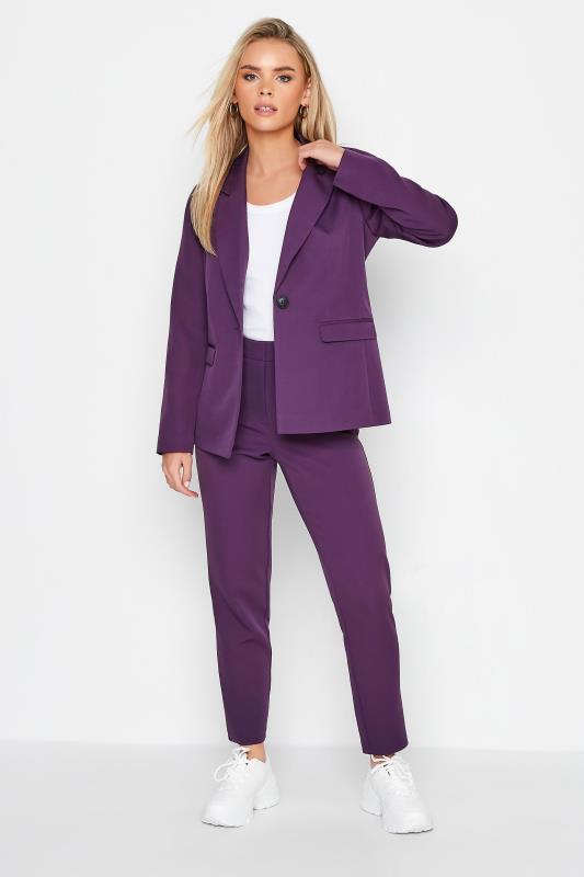 Petite Purple Scuba Lined Blazer | PixieGirl 2