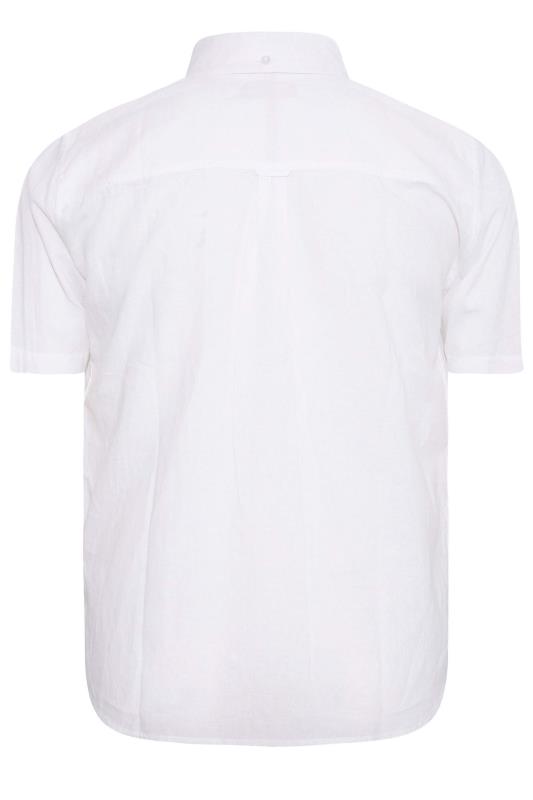 BadRhino Big & Tall White Linen Shirt | BadRhino 4