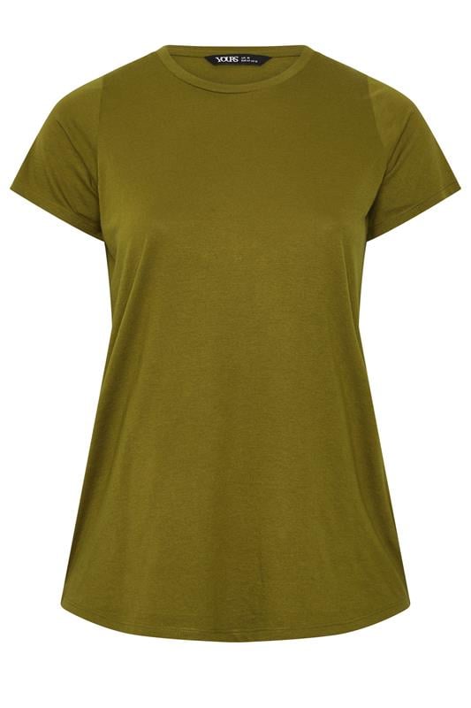 YOURS Plus Size Green Core Basic T-Shirt | Yours Clothing 5