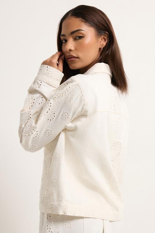 PixieGirl Petite Women's White Embroidered Cotton Jacket | PixieGirl 2