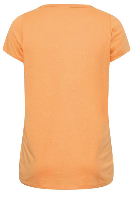 Curve Plus Size Orange Basic Short Sleeve T-Shirt | Yours Clothing  6
