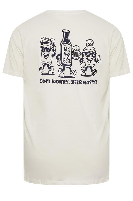BadRhino Big &Tall White Extra Long 'Beer Happy' Tee | BadRhino 7