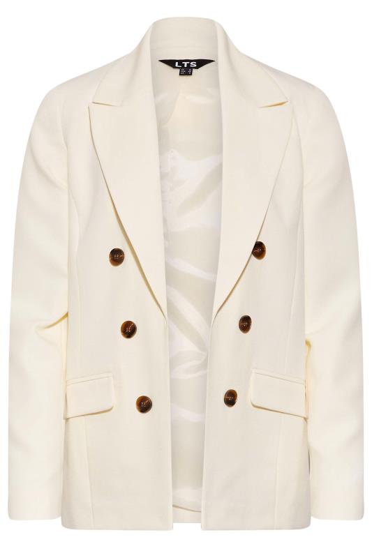 LTS Tall Women's Ivory White Double Breasted Blazer | Long Tall Sally 6