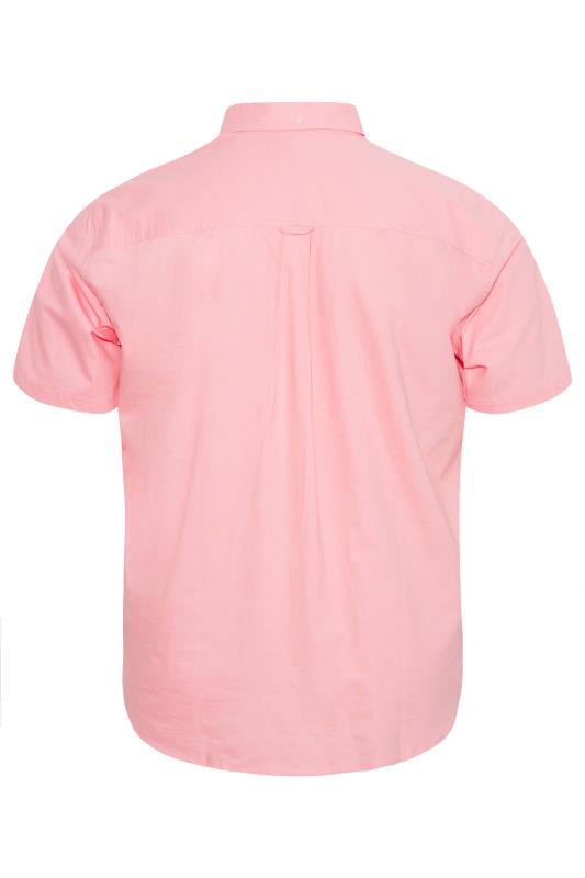 BadRhino Big & Tall Pink Essential Short Sleeve Oxford Shirt_Y.jpg
