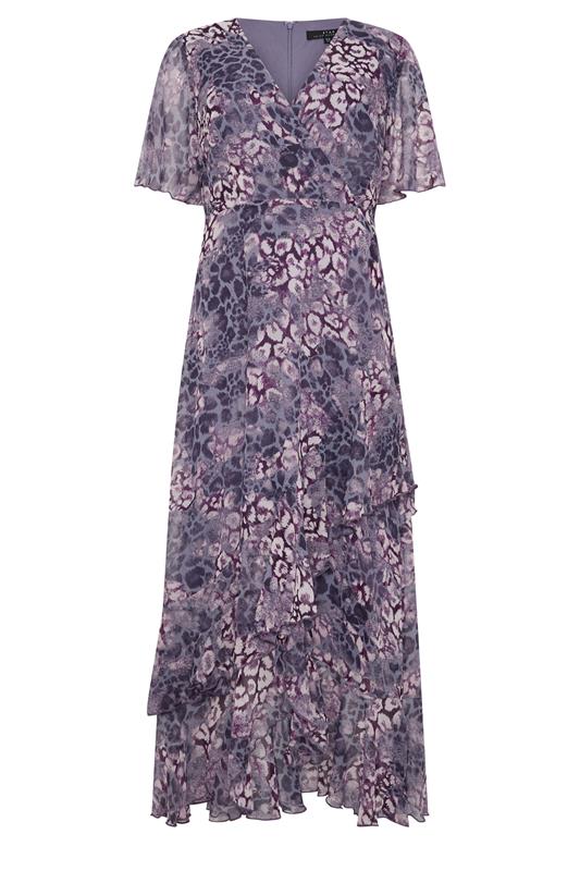 STAR Purple Animal Tiered Wrap Dress | StarByJM 5