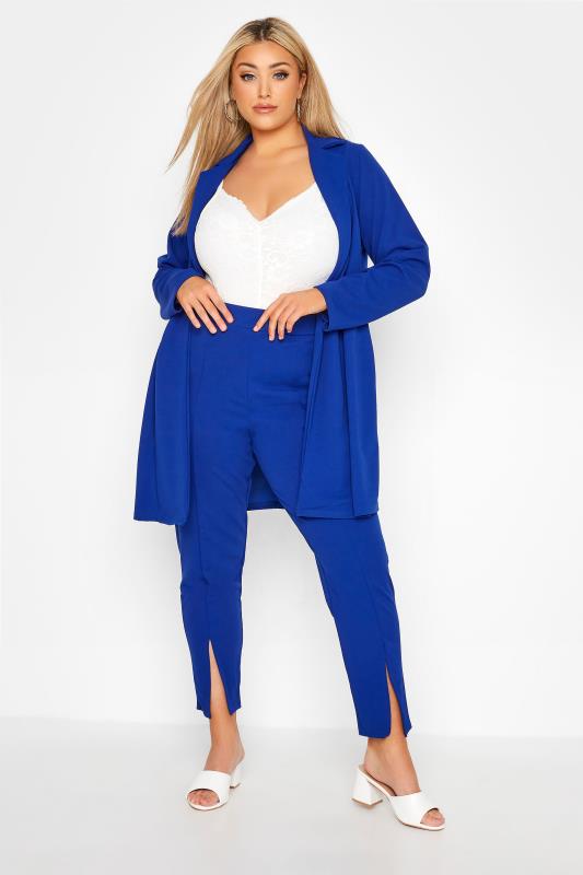 LIMITED COLLECTION Plus Size Cobalt Blue Longline Blazer | Yours Clothing 2