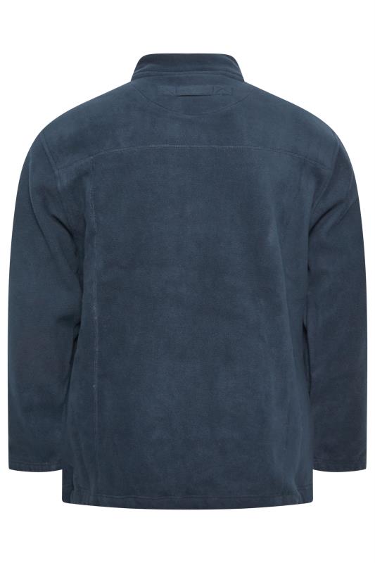 KAM Big & Tall Navy Blue Fleece Jacket | BadRhino 3