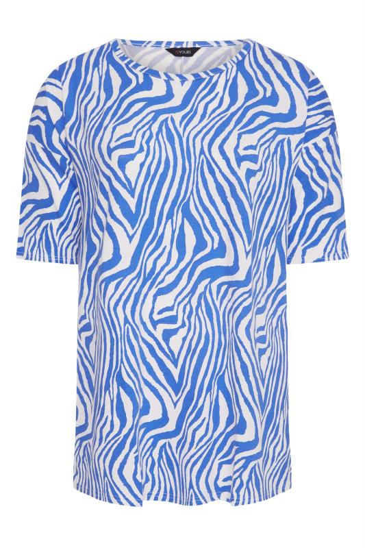Curve Blue Oversized Zebra Print T-Shirt_Xjpg.jpg