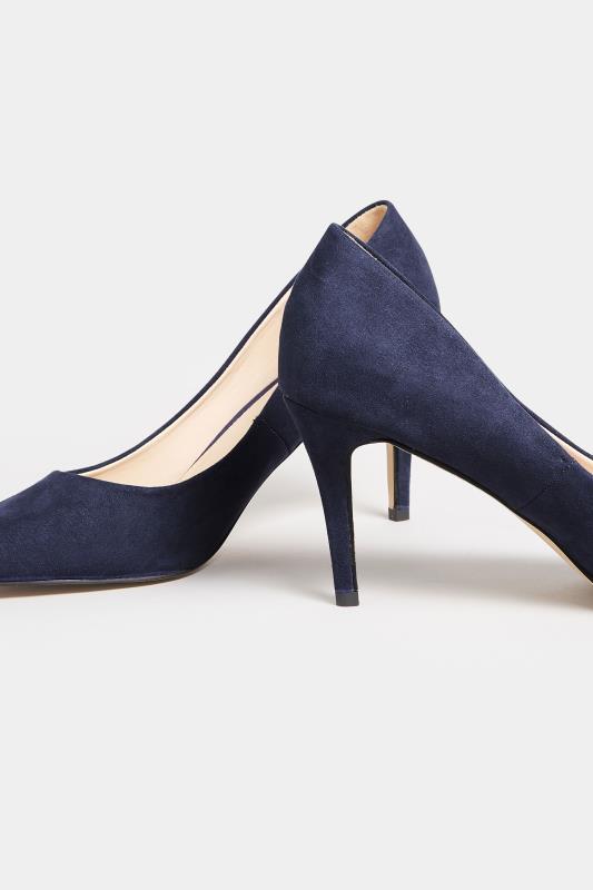 LTS Tall Navy Blue Point Court Heels In Standard Fit  | Long Tall Sally  6