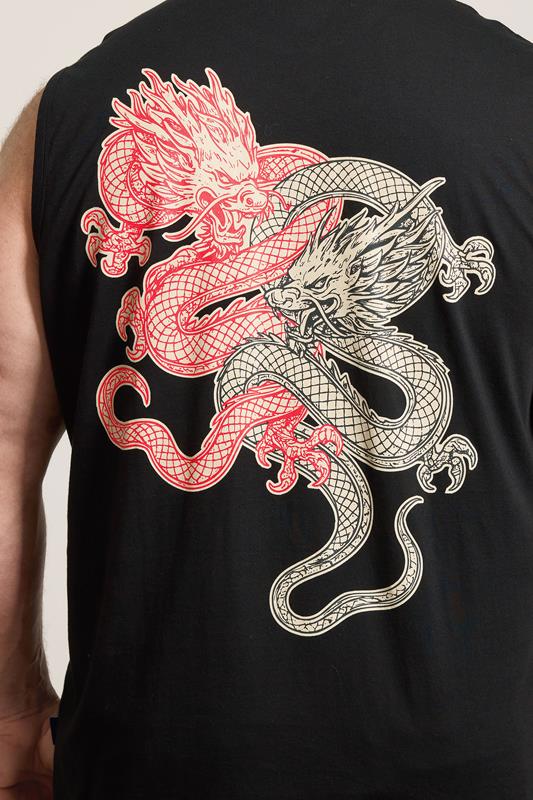 BadRhino Big & Tall Black Extra Long Dragon Graphic Muscle Vest | BadRhino 4