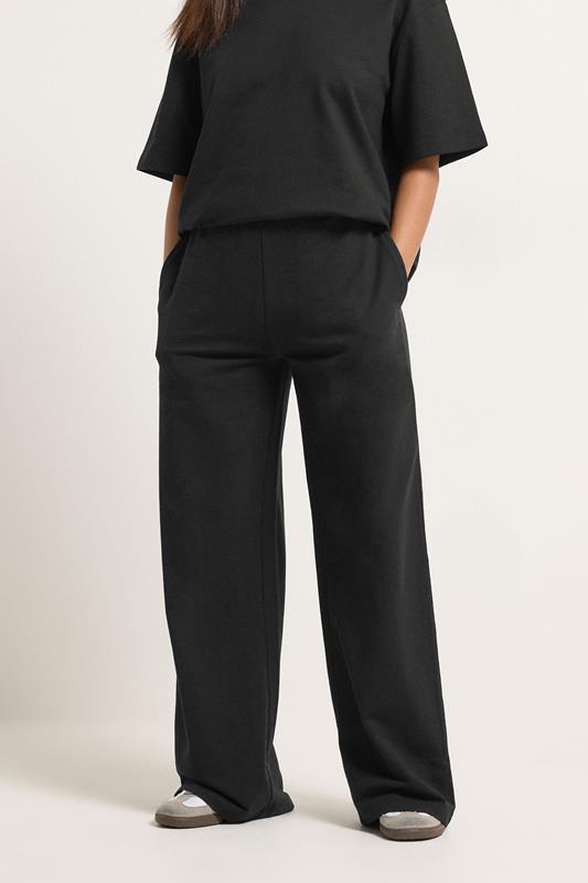 PixieGirl Petite Women's Black Wide Leg Joggers | PixieGirl 1