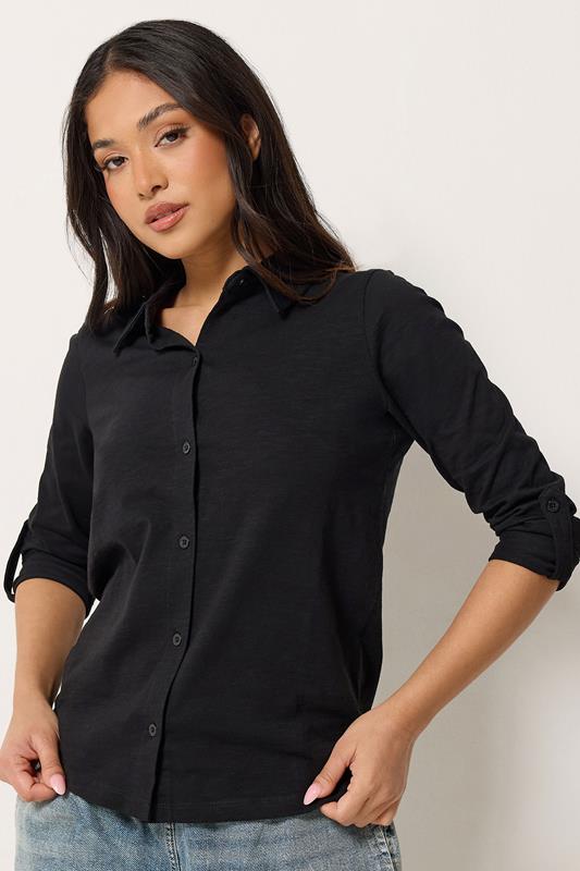  PixieGirl Petite Black Button Cotton Shirt