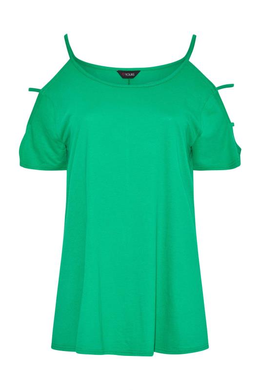Curve Green Strappy Cold Shoulder Top 6