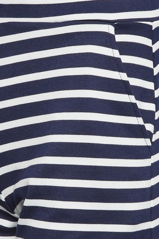 PixieGirl Navy Blue Stripe Print Shorts | PixieGirl 4