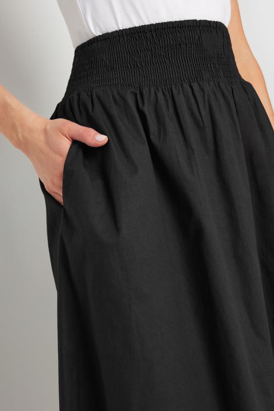 LTS Tall Black Shirred Waist Midaxi Skirt | Long Tall Sally 4