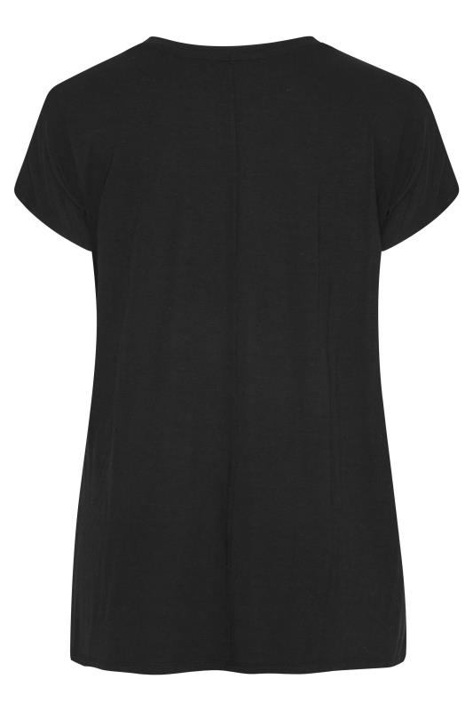 Curve Black 'On The Nice List' Sequin Embellished Christmas T-Shirt 8