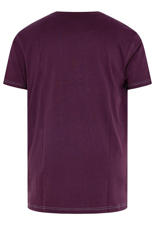 KAM Big & Tall Purple Rock N Roll Skeleton Print T-Shirt | BadRhino 1