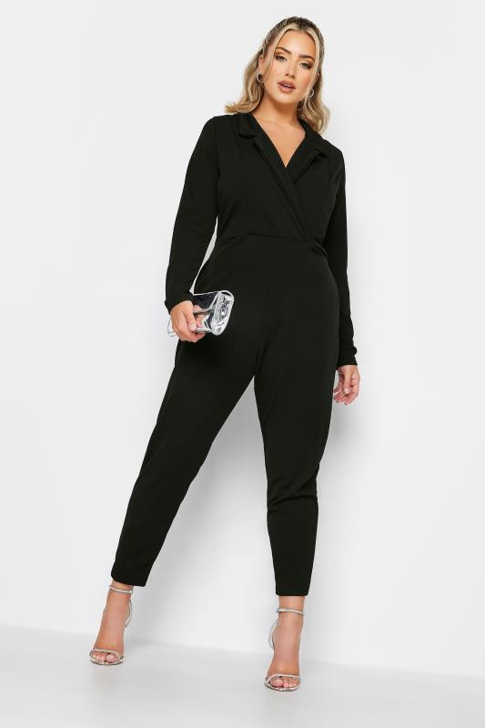 Plus Size  LIMITED COLLECTION Curve Black Blazer Style Jumpsuit