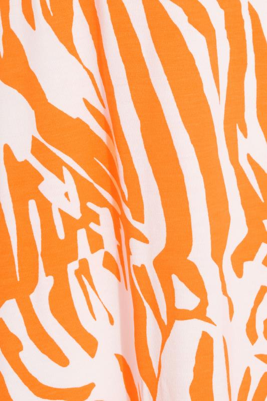 LIMITED COLLECTION Curve Orange Zebra Print Dress 5