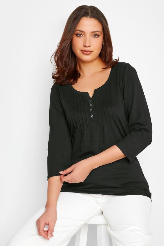 Tall  LTS MADE FOR GOOD Tall Black Henley Top
