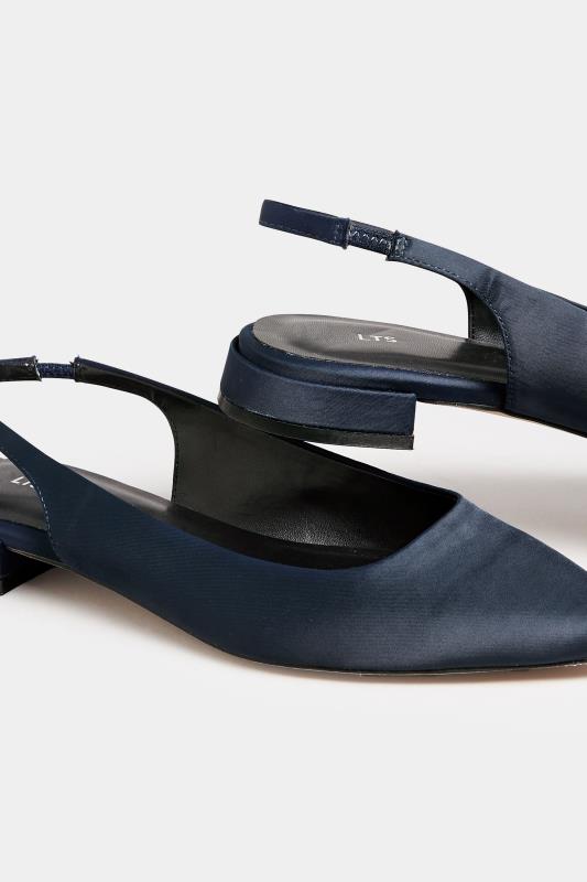 LTS Tall Navy Blue Slingback Point Pumps In Standard Fit | Long Tall Sally  5