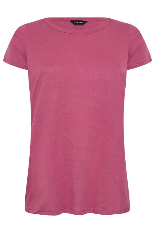 Curve Plus Size Pink Basic Short Sleeve T-Shirt  - Petite| Yours Clothing  6
