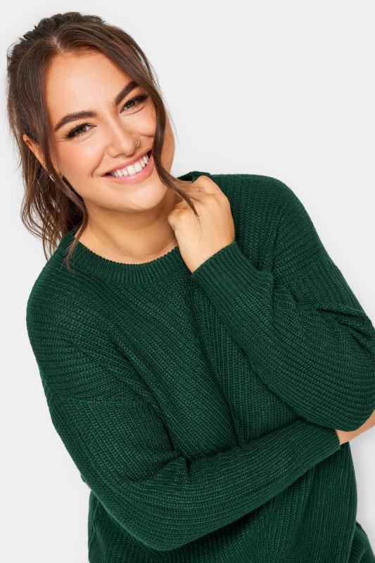 Plus Size Curve Forest Green Essential Knitted Jumper | Yours Clothing 4