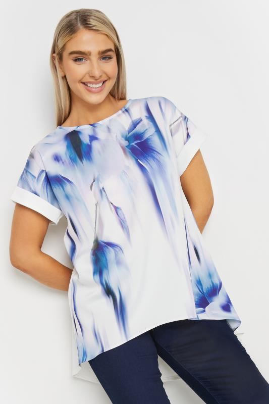 Women's  M&Co White Floral Graphic Print T-Shirt