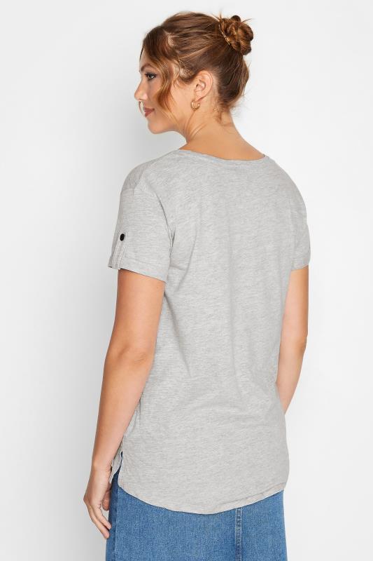 Tall Women's LTS Grey Short Sleeve Pocket T-Shirt | Long Tall Sally 3