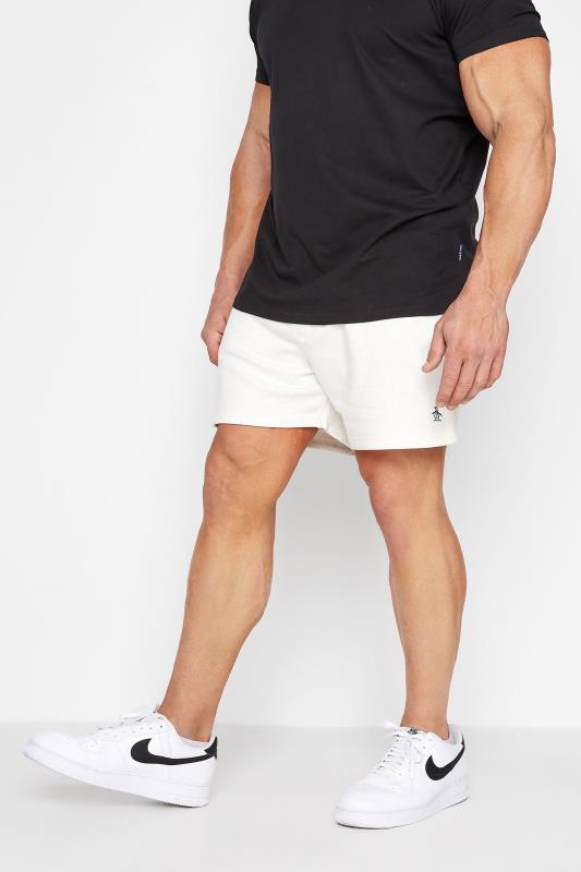 PENGUIN MUNSINGWEAR Big & Tall White Jersey Shorts | BadRhino 1