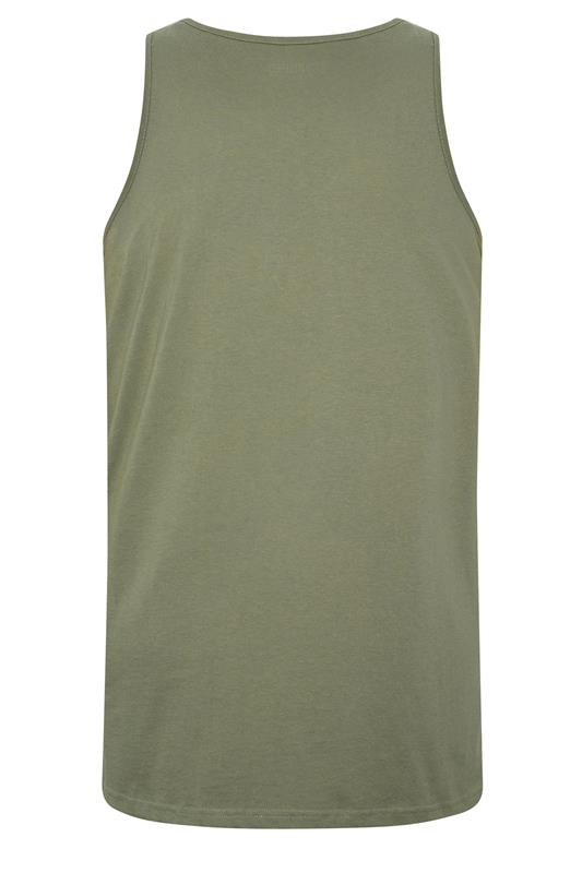 BadRhino Big & Tall 3 PACK Green/Blue/Brown Plain Vest Tops | BadRhino 8