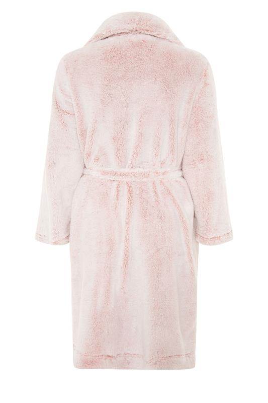 Plus Size Pink Super Soft Shawl Collar Robe | Yours Clothing 7