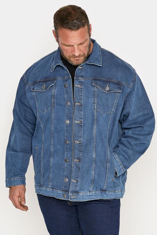 Großen Größen  KAM Mid Blue Denim Jacket